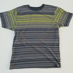 Prana Gray/ Lime Striped Shirt